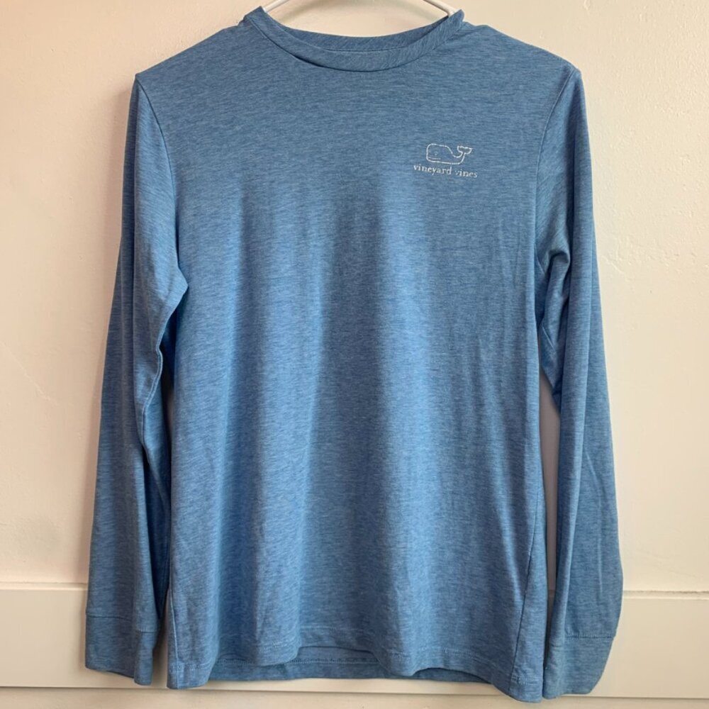 Vineyard Vines Light Blue Striped Edgartown Long Sleeve Tee